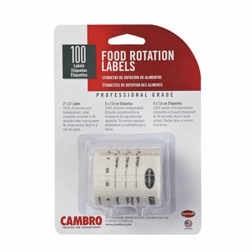 [23SL] Cambro 23SL LABELS, FOOD ROTATION 100