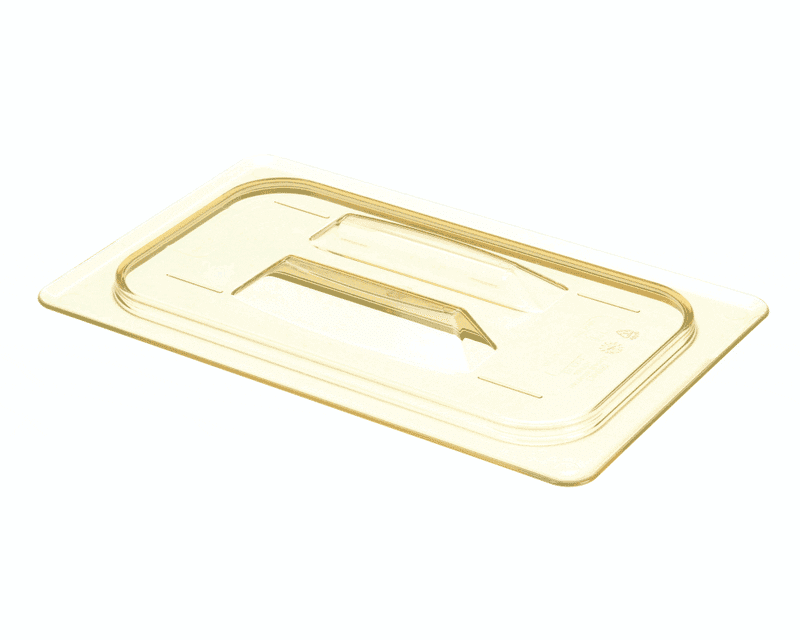 Cambro 40HPCH-150 Lid with Molded Handle, Amber, 1/4 Size Pan