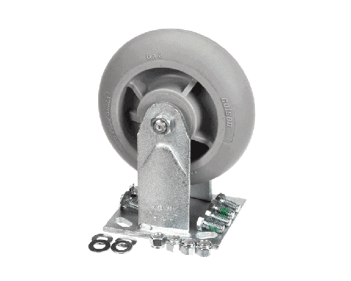 [H08003] Cambro H08003 Caster Kit without Brake, Rigid Plate, 6" x 2", Single