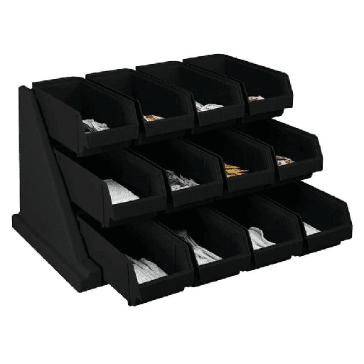 [12RS12110] Cambro 12RS12110 12RS12110 BLACK VERSA SELF SERVE CONDIME