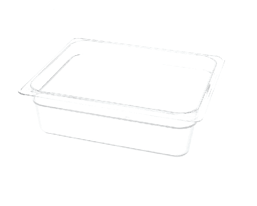 [24CW-135] Cambro 24CW-135 Camwear Food Pan, Clear, Polycarbonate, 1/2 Size, 4" Deep