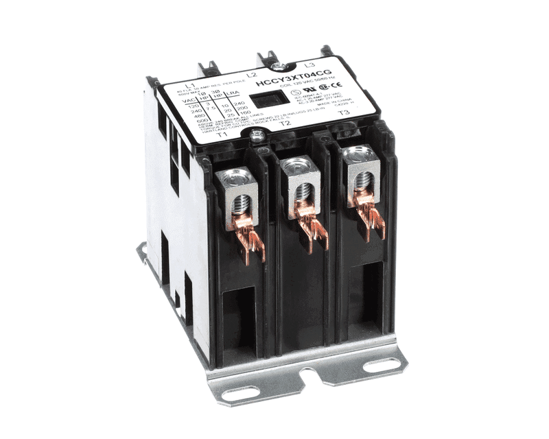 HOBART 00-411497-000C6 Contactor, 120 Volt Coil, 50/60HZ, 40 Amp, 3 Pole