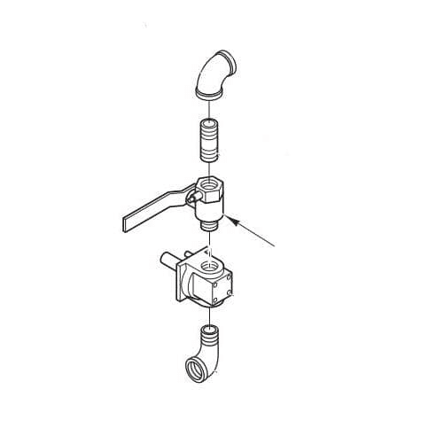 HOBART 00-877700-00022 VALVE, GAS MANUAL SHUT-OFF 1