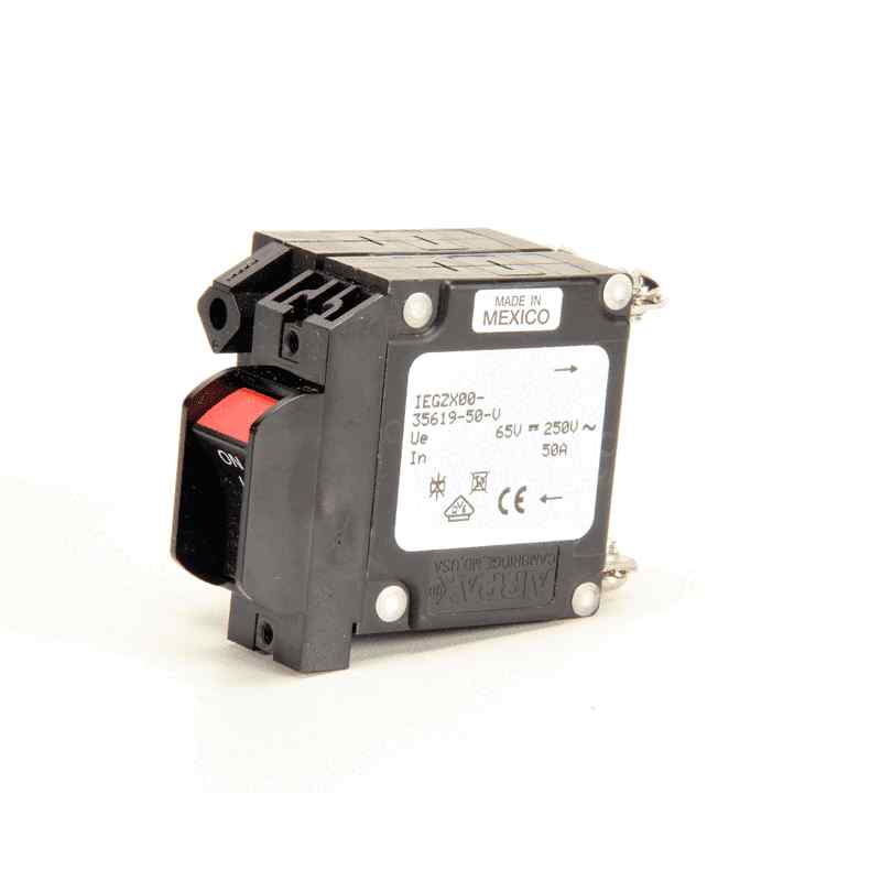 NIECO 15480 Rocker Switch/Circuit Breaker, 2 Pole, 50A