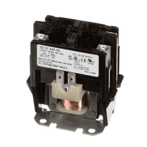 [HT02.01.040.00] Hatco 02.01.040.00 Contactor, STD, 110/120AC, 2Ph, 50Res, Electric Water Heater