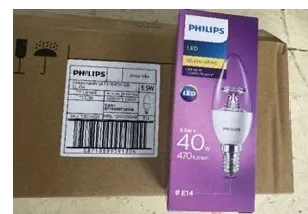 [PH-E14-5W-WW] PHILIPS LED Candle Bulb, E14, 5W Class, Warm White