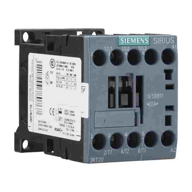 SIEMENS 3RT2017-1BB42 Power Contactor AC-3e/AC-3 12 A 5.5 kW/400 V 3-Pole 24 V DC 1 NC Screw Terminal Size S00