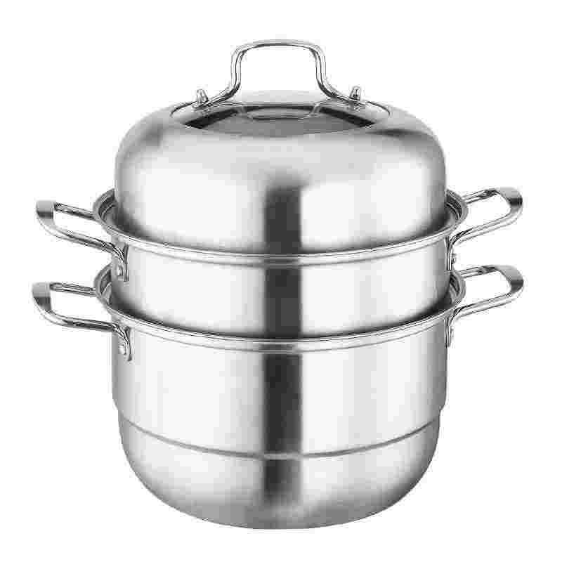 قدر ستيل منتو 3 دور 32 سم | Stainless steel 3-tier steamer pot (manti) 32 cm