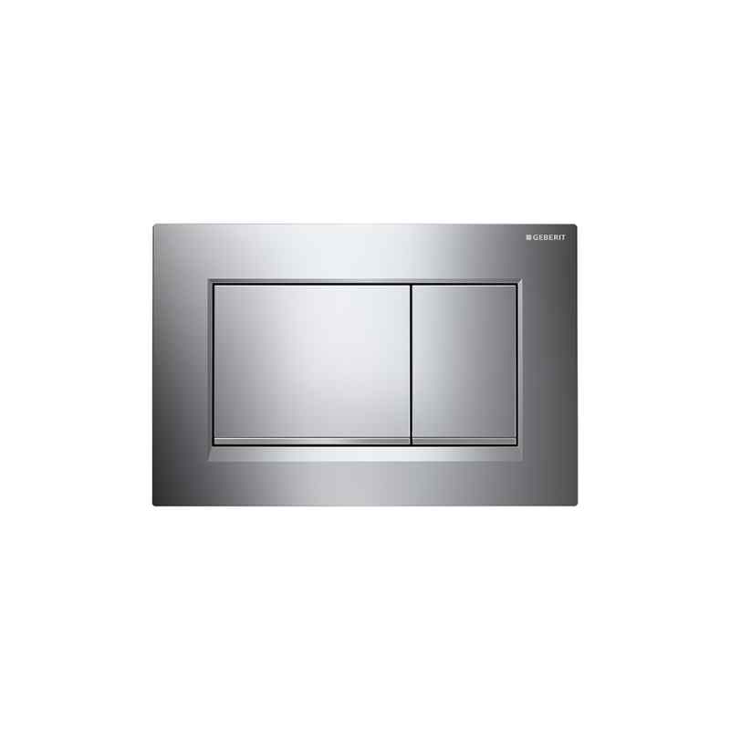 GEBERIT 115.883.KH.1 Sigma30 Dual Flush Actuator Plate, Bright Chrome/Matt Chrome