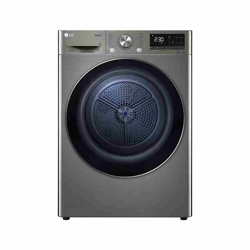 LG RH90V9PV8W Front Load Heat Pump Dryer, 9 kg, Dual Inverter, Platinum