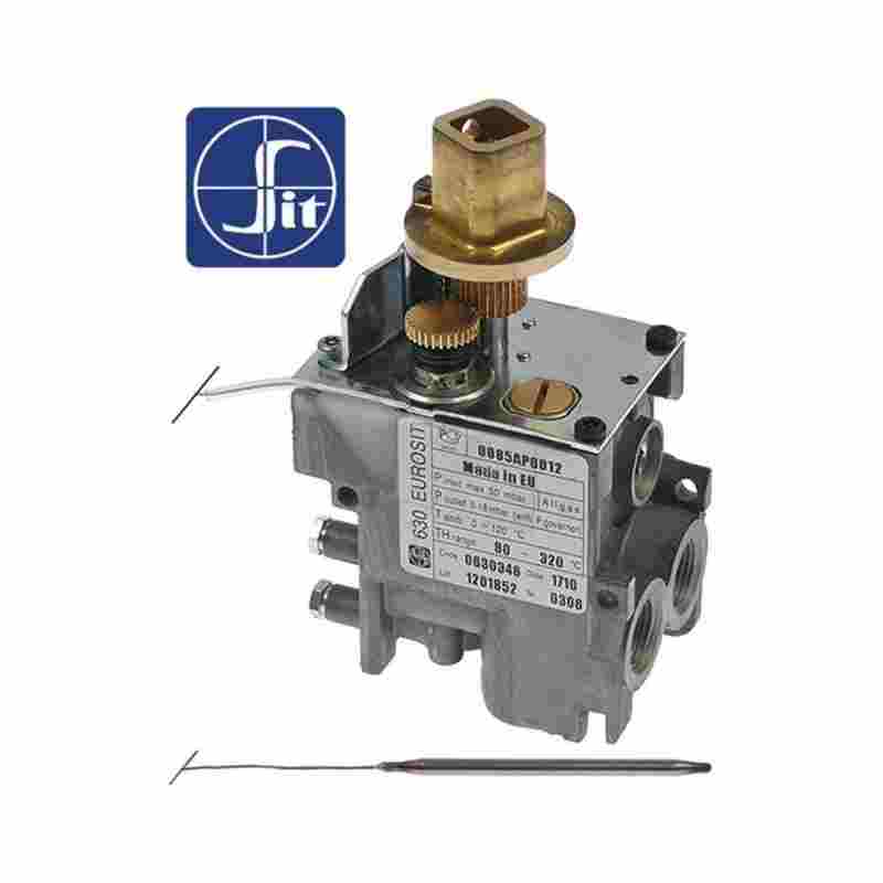 SIT 0830348 Gas Valve 630 Eurosit With Governor & Thermostat 80-320°C