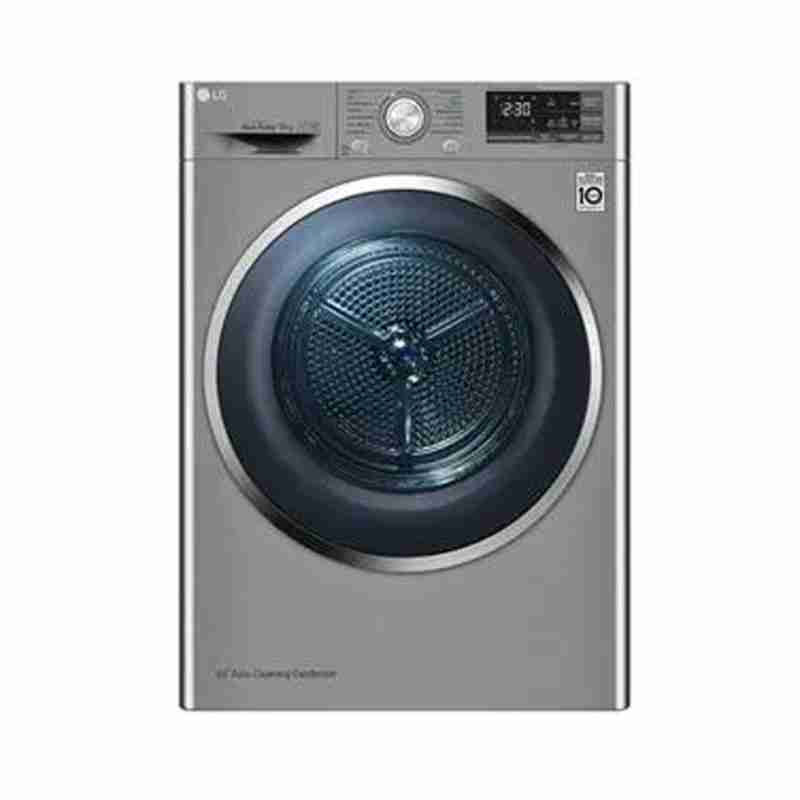 LG RC90V9EV2W DUAL Inverter Dryer, 9 kg, Sensor Dry, Allergy Care, Steel