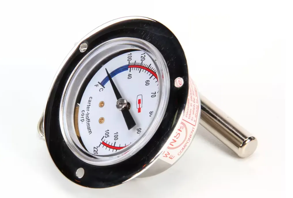 CARTER-HOFFMANN 18616-0015 Dial Thermometer with Sensor, 100-220F / 40-105C